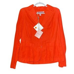 Jeckerson‎ Red Blazer Jacket - Large Stylish & Confidently Bright L